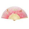 Pink Rabbit Sakura Print Bamboo Hand Fan - 9 inch