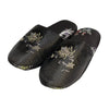 Seasonal Flower Brocade Comfy Slippers black