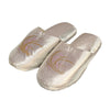 Seasonal Flower Brocade Comfy Slippers ivory