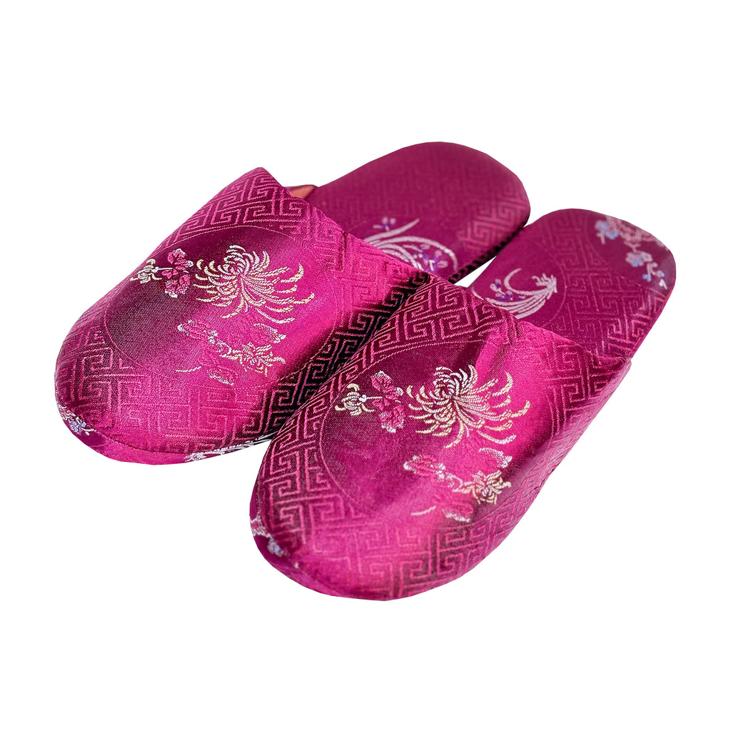 Seasonal Flower Brocade Comfy Slippers (Various Colors)