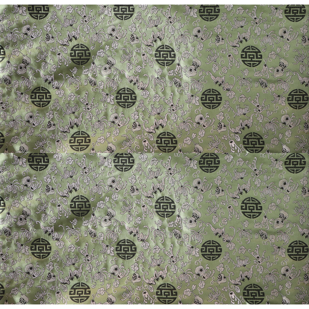 Longevity Brocade Fabric - Green