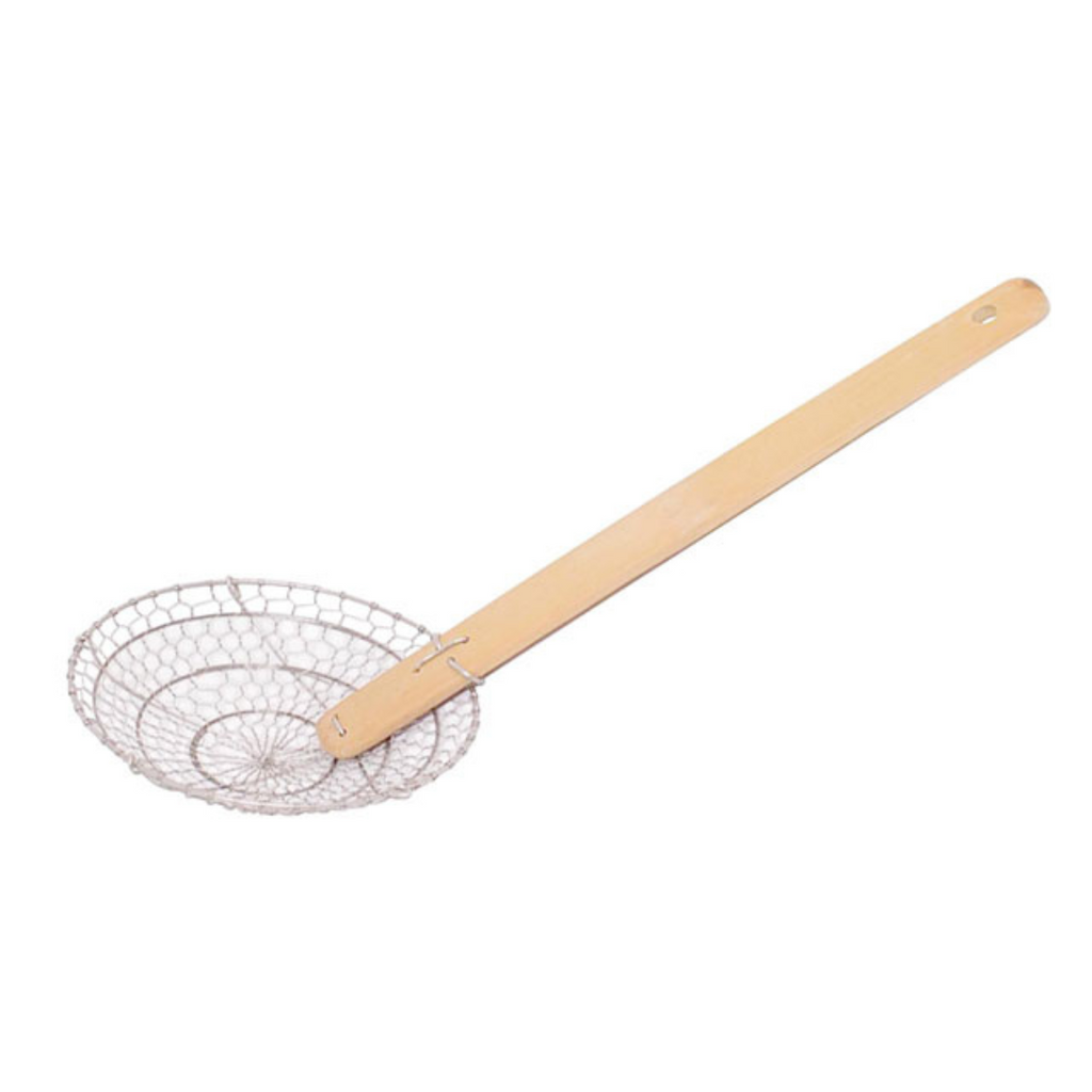 Stainless Steel Skimmer with Bamboo Handle