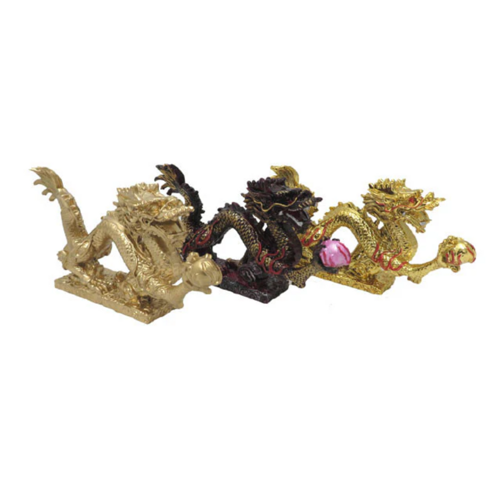 Dragon with Pearl Figurine - 8.5 Inch