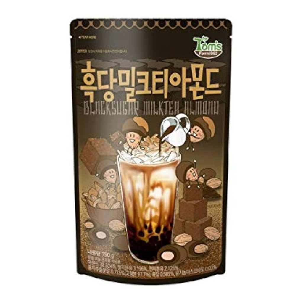 Tom's Farm Black Sugar Milk Tea Almonds