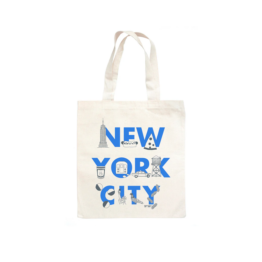 Maptote New York City FONT Grocery Tote Bag