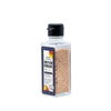A bottle of Ume Plum Furfikake seasoning, featuring a clear plastic container filled with brownish seasoning, a black cap, and a dark blue label with white text.