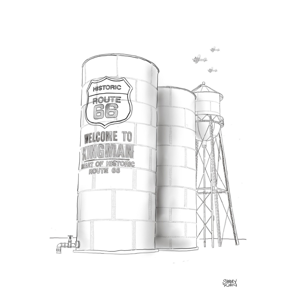 Water Towers and Community Leader Charlie Lum of Kingman, AZ (Set)