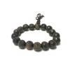 Wooden Beaded Bracelet - Tea Color up close