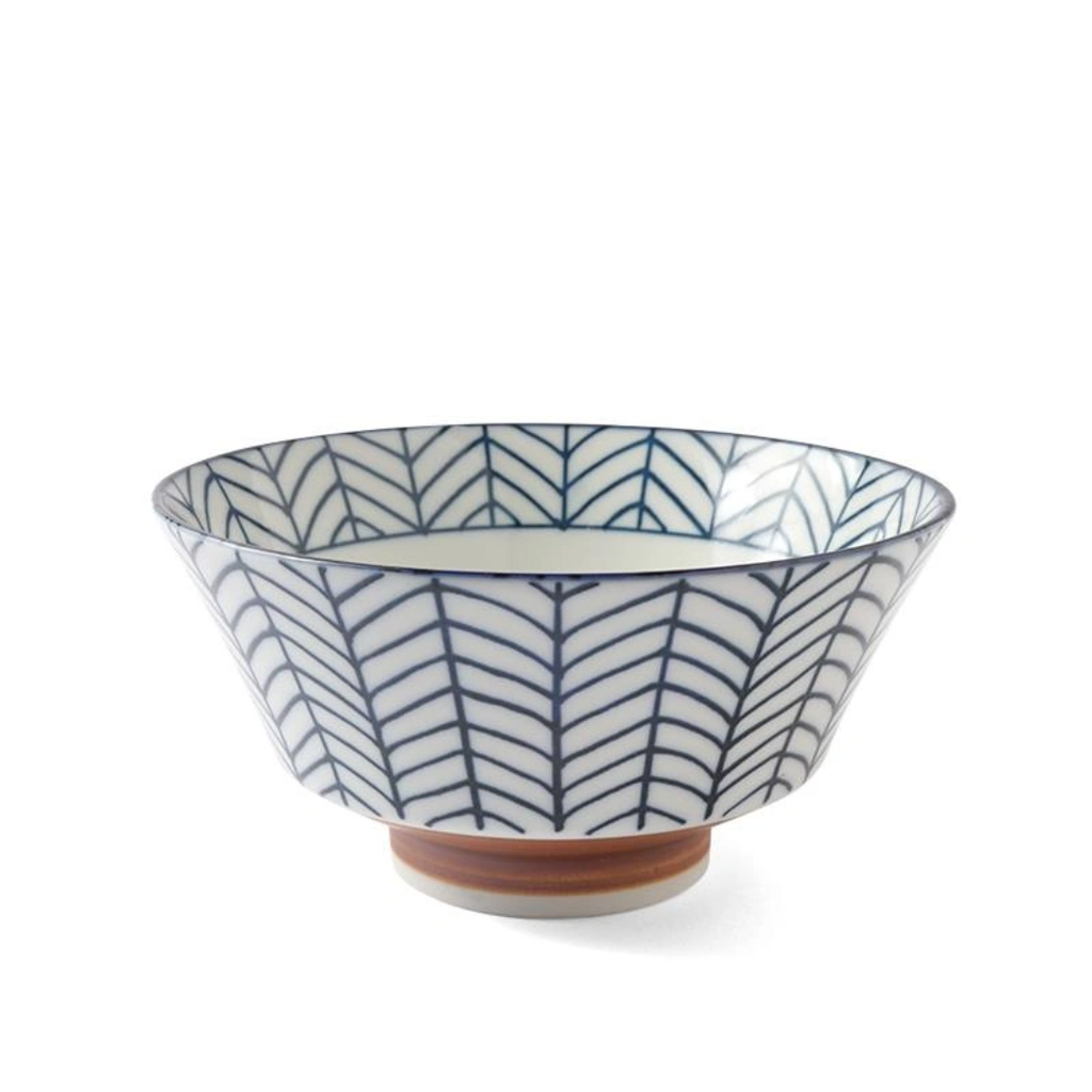 Yabane Blue and White Bowl - 7 in