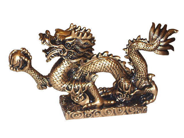 Dragon with Pearl Figurine - 8.5 Inch