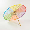 32 inch rainbow color paper parasol