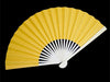 Vibrant yellow paper folding fan