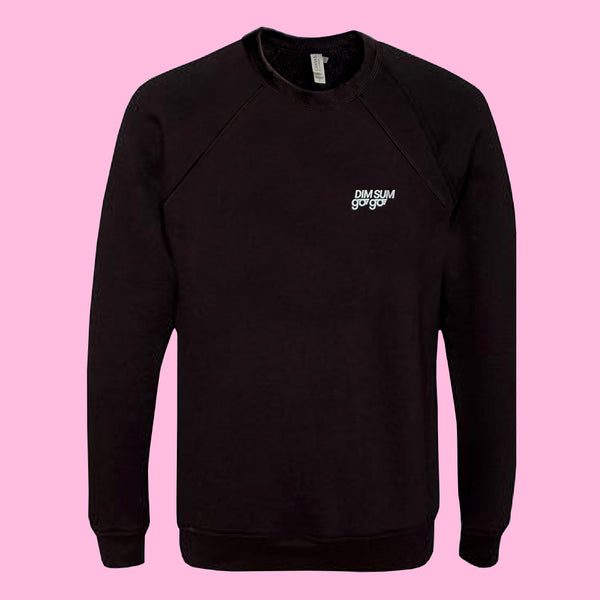 Ultra soft black fleece Dim Sum Go Go Sweatshirt