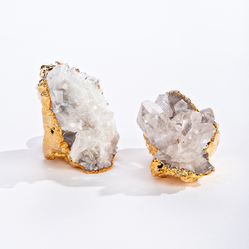 Gold Gilded Quartz Stone