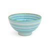 A classic blue and white pattern is refreshed with our new Sendan Colors line!  Microwave, dishwasher safe Made in Japan Ceramic Rice Bowl: 4.5" d x 2.5"h Medium Bowl: 5.75" d x 2.75"h Deep Bowl: 7.5" d x 4"h. Large Bowl: 7.75"d x 2.75" h. Plate: 9.75" d x 1.25"h Sushi Set: Plate - 8.25" x 5.25" x 1"h / Sauce dish - 3.75" diameter x 1.5"h / Chopsticks - 9" long