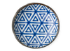 Monyou means traditional geometric or botanical patterns in Japanese, which have been used for thousands of years on clothing and textiles.  4.5" diameter x 1"h. Ceramic. Microwave, dishwasher safe. Made in Japan.