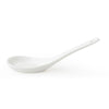 Omakase White Ceramic Mini Spoon Side View