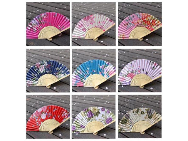 Printed Fabric Folding Fan