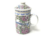 Multi colored design mug with infuser