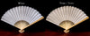 Pretty ivory and beige paper folding fan