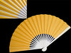 Vibrant yellow orange paper folding fan