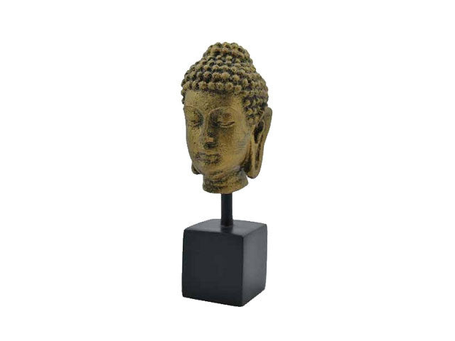 Antique Buddha Head Reproduction On Stand