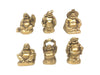 Matt Gold Laughing Buddha set of 6