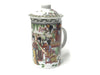 Multi colored design mug with infuser