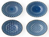 Blue and white is the new neutral. These 5" bowls are perfect for cereal, rice, soup, salad and snacks. Assorted patterns to bring beautiful variety to your life. This Japanese bowl set includes four bowls packaged in a black gift box.  5" diameter x 2.75"h. Ceramic. Microwave, dishwasher safe. Made in Japan.