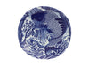 One cobalt blue koi fish designed bowl