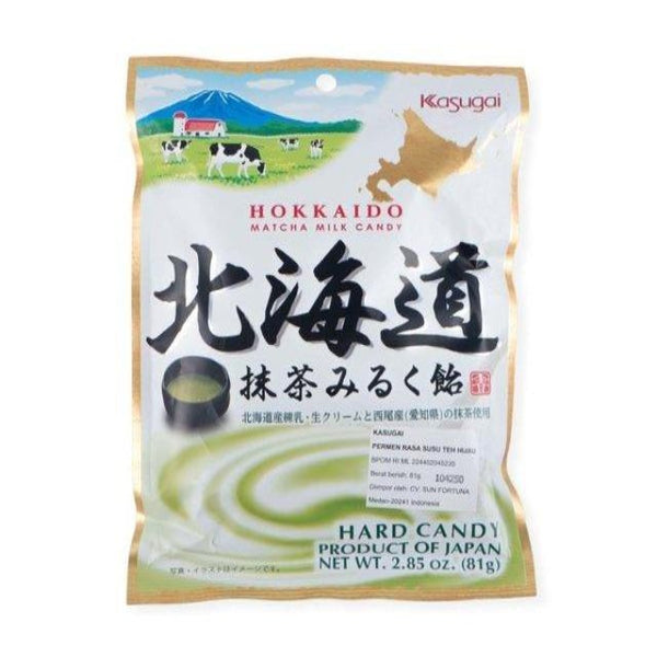 Bag of yummy matcha milk candy