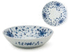 8.25 inches x2 inches ceramic bowl. In a blue on white kiku karakusa  design