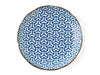 Monyou Blue on White Dinner Plate 10 in. - Kumi Kikkou