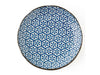 Monyou Blue on White Dinner Plate 10 in. - Hana Kikkou