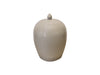 White Melon shaped ceramic jar.