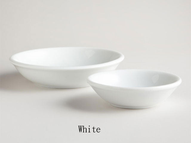 White Ceramic Sauce Dish - Round