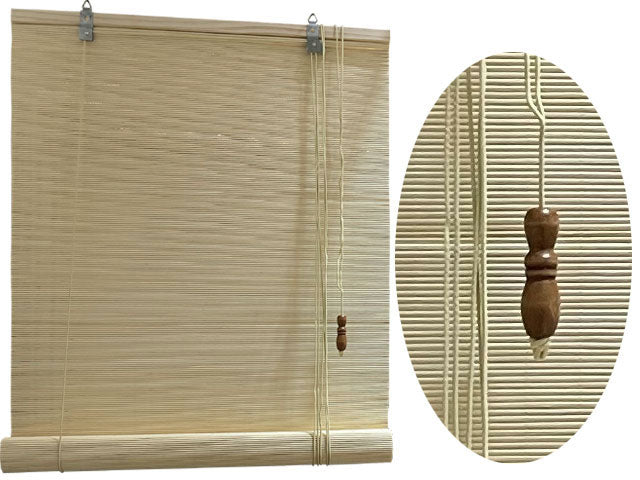 Fine Matchstick Bamboo Blinds - Light Tone